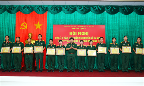 Đảng ủy Quân sự tỉnh Bà Rịa - Vũng Tàu sơ kết 5 năm thực hiện Nghị quyết số 35 của Bộ Chính trị