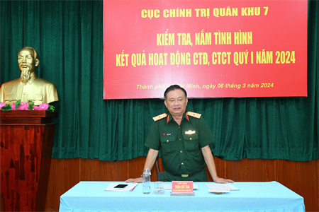 Cục Chính trị Quân khu 7 kiểm tra công tác Đảng, công tác chính trị Trung đoàn Gia Định