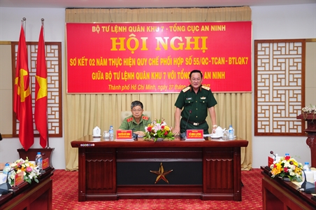 Bộ Tư lệnh Quân khu 7 – Tổng cục An ninh
Sơ kết 2 năm thực hiện qui chế phối hợp