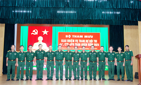 Bộ Tham mưu Quân khu giao nhiệm vụ tham gia Hội thi Tiểu đoàn trưởng, Chính trị viên Hóa học toàn quân năm 2024