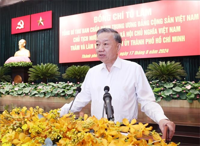 Tổng Bí thư, Chủ tịch nước Tô Lâm làm việc với Thành ủy Thành phố Hồ Chí Minh