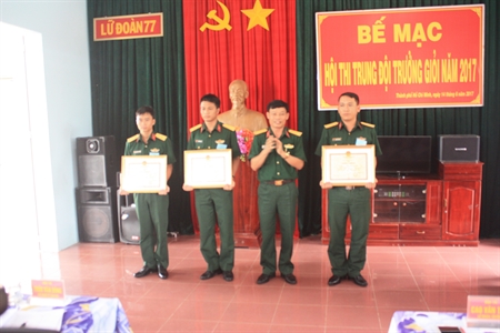 Lữ đoàn 77 tổ chức hội thi cán bộ trung đội trưởng giỏi năm 2017