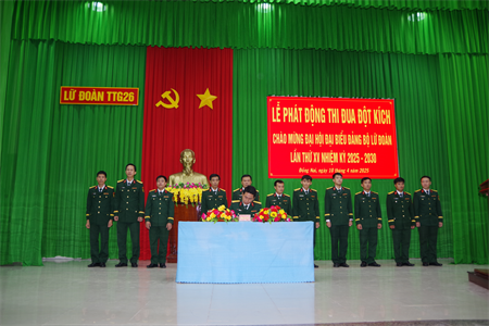 Lữ đoàn 26 phát động thi đua đột kích chào mừng Đại hội đại biểu Đảng bộ Lữ đoàn lần thứ XV