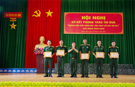 Sư đoàn 309 sơ kết phong trào thi đua “Ngành Hậu cần Quân đội làm theo lời Bác Hồ dạy” giai đoạn 2020 - 2025