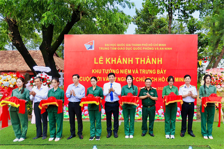 Trung tâm GDQP&AN  ĐHQG Thành phố Hồ Chí Minh khánh thành Khu tưởng niệm Chủ tịch Hồ Chí Minh