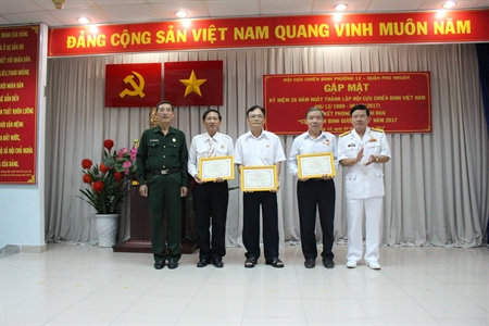 Cựu chiến binh phường 12 (Quận Phú Nhuận) tổng kết thi đua “Cựu chiến binh gương mẫu” năm 2017
