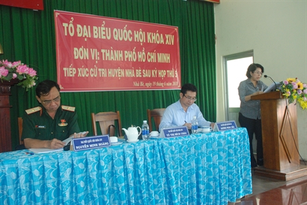 Đoàn đại biểu quốc hội Tp. Hồ Chí Minh tiếp xúc cử tri huyện Nhà Bè