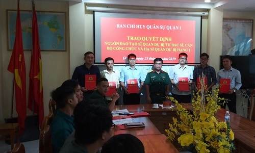 Quận 1 tuyển chọn nguồn đào tạo sĩ quan dự bị năm 2019
