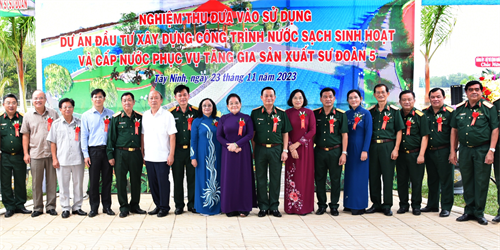 Sư đoàn 5 nghiệm thu đưa vào sử dụng dự án đầu tư xây dựng công trình nước sạch