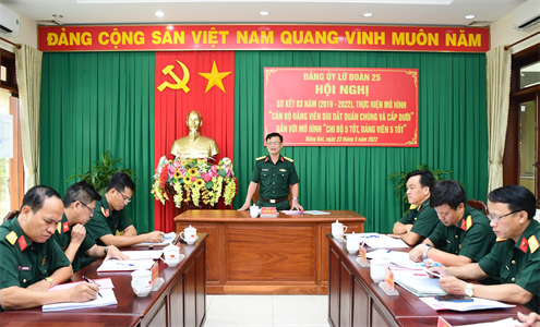 Lữ đoàn 25 thực hiện hiệu quả các mô hình xây dựng Đảng và cán bộ, đảng viên