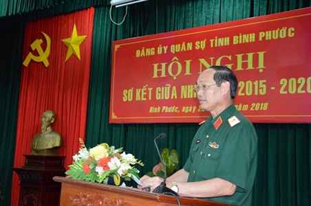 Đảng ủy quân sự tỉnh Bình Phước sơ kết giữa nhiệm kỳ 2015 - 2020